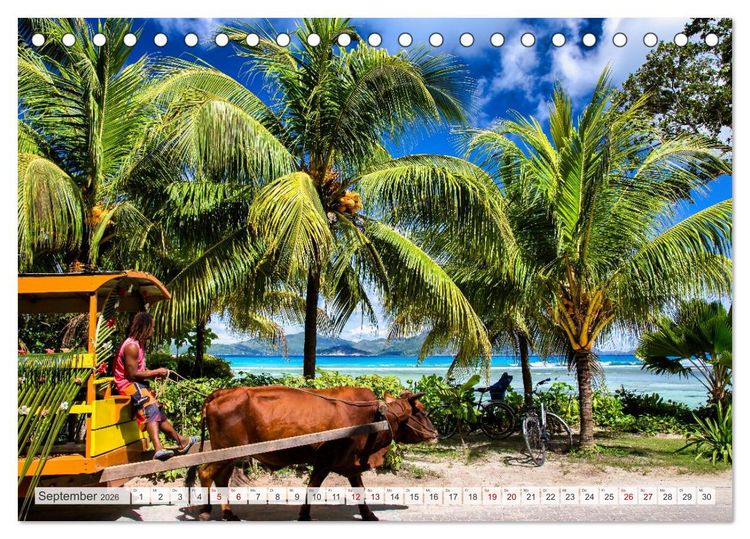 Produktbild: Die Seychellen - ganz nah am Paradies (Tischkalender 2026 DIN A5 quer), CALVENDO Monatskalender