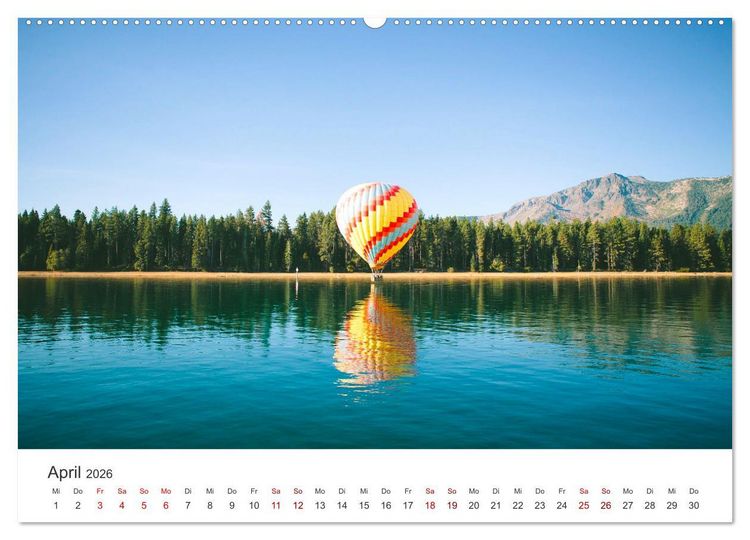 Produktbild: Kunterbunte Hei&szlig;luftballone (Wandkalender 2026 DIN A2 quer), CALVENDO Monatskalender