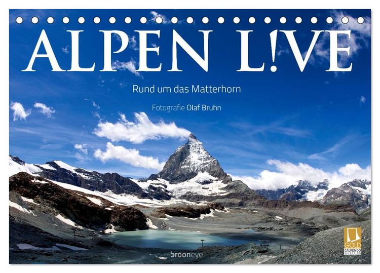 Produktbild: Alpen live - Rund um das Matterhorn (Tischkalender 2026 DIN A5 quer), CALVENDO Monatskalender