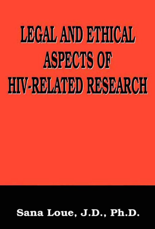 Produktbild: Legal and Ethical Aspects of HIV-Related Research