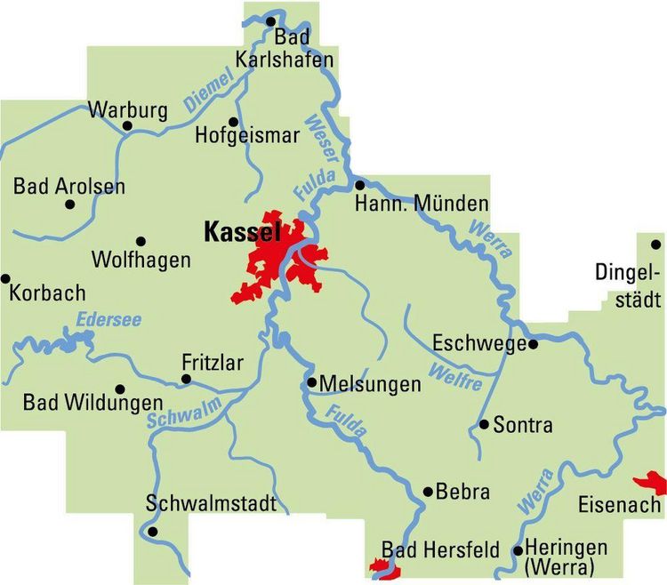 Produktbild: BVA ADFC Regionalkarte Kassel Nordhessen 1:75.000