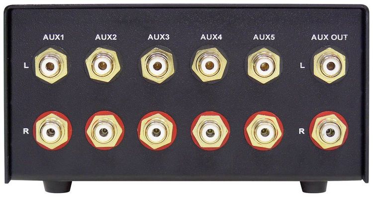 Produktbild: Dynavox AUX-S Cinch-Audio-Switch Metallgeh&auml;use Silber