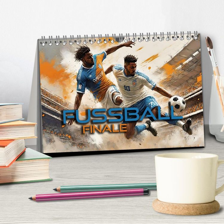 Produktbild: Fu&szlig;ball - Finale (Tischkalender 2026 DIN A5 quer), CALVENDO Monatskalender