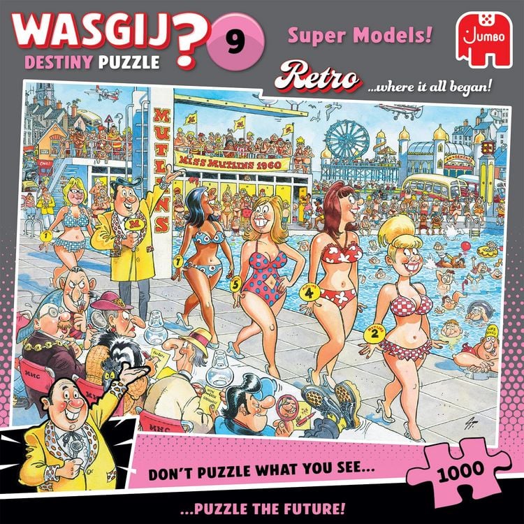 Produktbild: Wasgij Retro Destiny 9 - Super Models - Puzzle 1000 Teile
