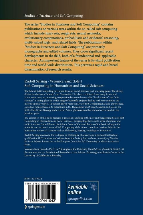 Produktbild: Soft Computing in Humanities and Social Sciences