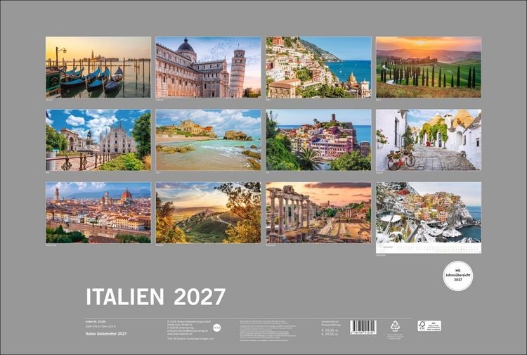 Produktbild: Italien Globetrotter Kalender 2027 - Von sonnigen K&uuml;sten und s&uuml;dlichem Flair