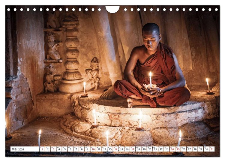 Produktbild: WUNDERVOLLES BAGAN (Wandkalender 2026 DIN A4 quer), CALVENDO Monatskalender
