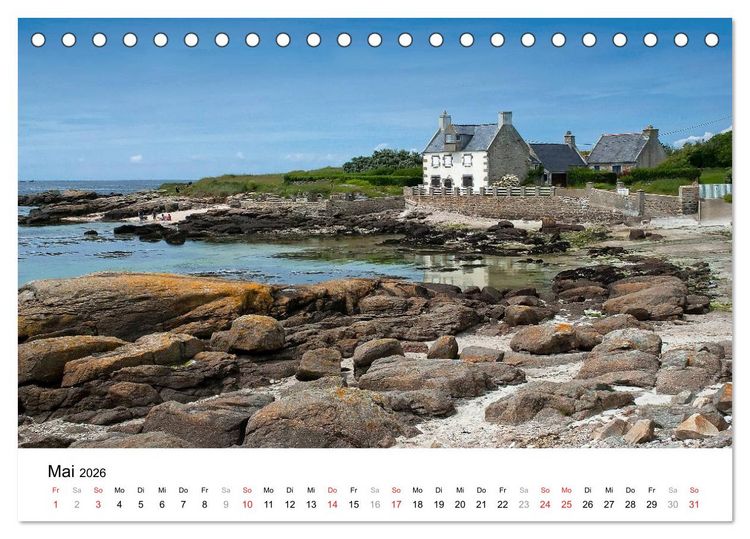 Produktbild: Bretonische Impressionen (Tischkalender 2026 DIN A5 quer), CALVENDO Monatskalender
