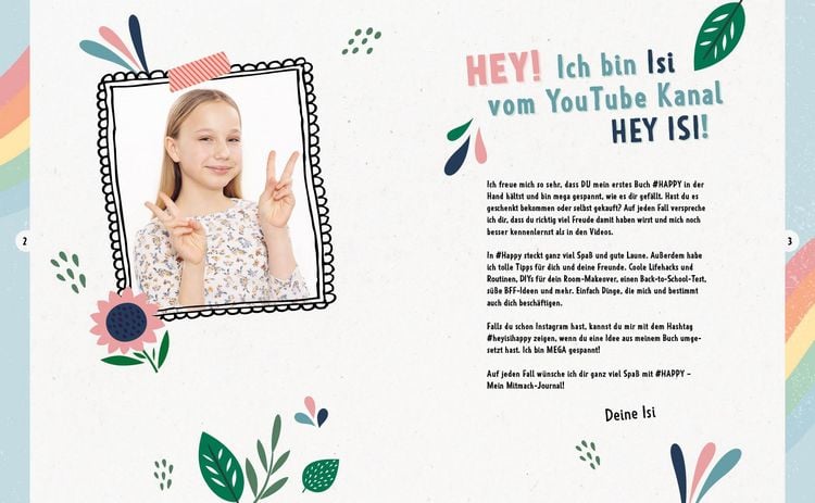 Produktbild: #HAPPY &ndash; Mein Mitmach-Journal von YouTuberin Hey Isi