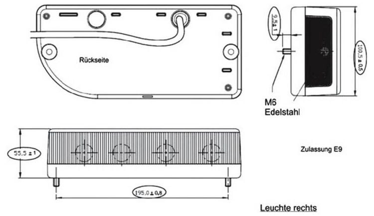 Produktbild: SecoR&uuml;t Fahrradtr&auml;ger-R&uuml;ckleuchte Blinker, Bremslicht, Kennzeichenleuchte, Nebelschlussleuchte, Reflektor, R&uuml;ckfahrscheinwerfer