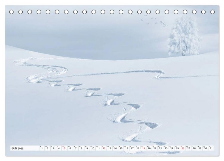 Produktbild: Winter. Zauberhafte Schneelandschaften (Tischkalender 2026 DIN A5 quer), CALVENDO Monatskalender