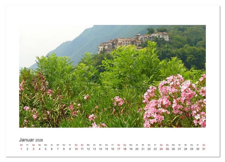 Produktbild: Valsolda. Malerische D&ouml;rfer am Luganer See (Wandkalender 2026 DIN A2 quer), CALVENDO Monatskalender