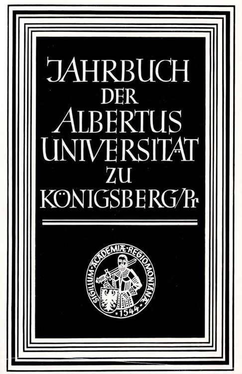 Produktbild: Jahrbuch der Albertus-Universit&auml;t zu K&ouml;nigsberg-Pr.