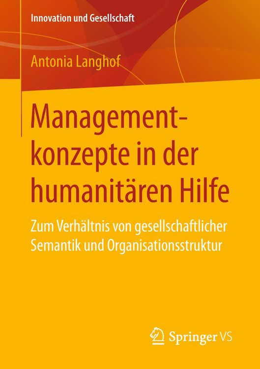 Produktbild: Managementkonzepte in der humanit&auml;ren Hilfe