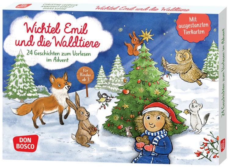 Produktbild: Wichtel Emil und die Waldtiere. 24 Geschichten zum Vorlesen im Advent. F&uuml;r Kinder von 3 bis 6