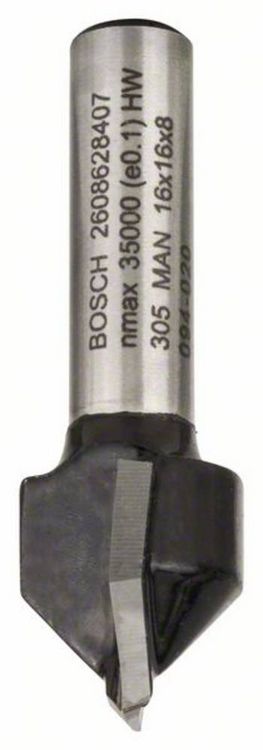 Produktbild: Bosch Accessories 2608628407 Nutfr&auml;ser Hartmetall L&auml;nge 45 mm Produktabmessung, &Oslash; 16 mm Schaftdurchmesser 8 mm