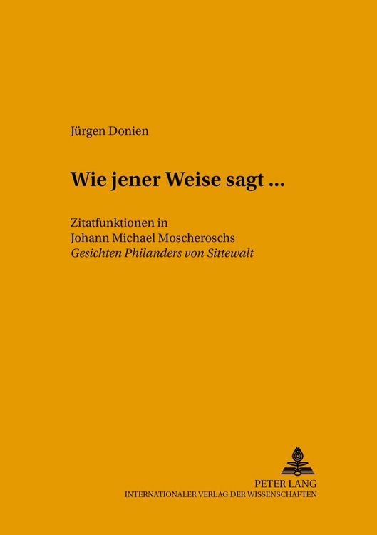 Produktbild: &laquo;Wie jener Weise sagt...&raquo;