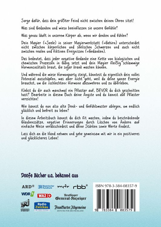 Produktbild: Gedankendoof - Das Arbeitsbuch - Die Macht der Gedanken: Wie du negative Denk- und Gef&uuml;hlsmuster durchbrichst, dein Selbstwertgef&uuml;hl aufbaust und ein gl&uuml;ckliches Leben erschaffst