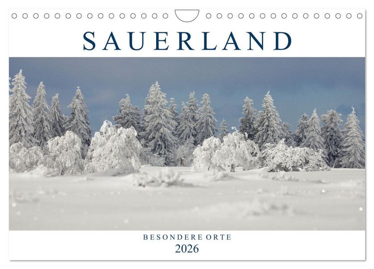 Produktbild: SAUERLAND &ndash; Besondere Orte (Wandkalender 2026 DIN A4 quer), CALVENDO Monatskalender