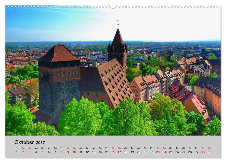 Produktbild: N&uuml;rnberg. Du bist so sch&ouml;n (Wandkalender 2027 DIN A2 quer), CALVENDO Monatskalender