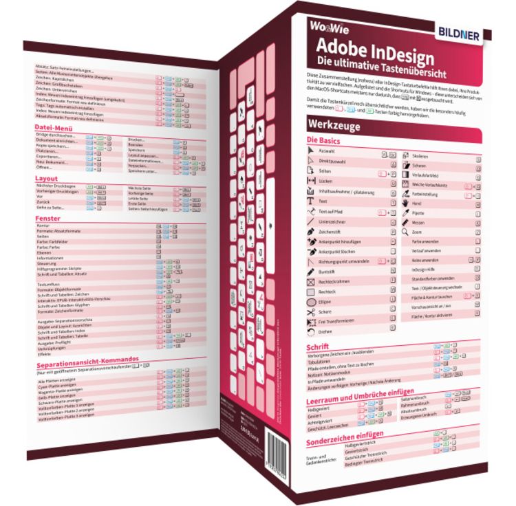 Produktbild: InDesign - Die ultimative Tasten&uuml;bersicht (f&uuml;r die Version CC = Creative Cloud)