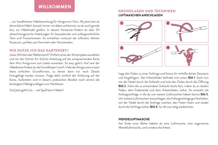 Produktbild: 55 x h&auml;keln &ndash; Mini-Amigurumis: Dein Kartenset von Wellensittich bis Wichtel
