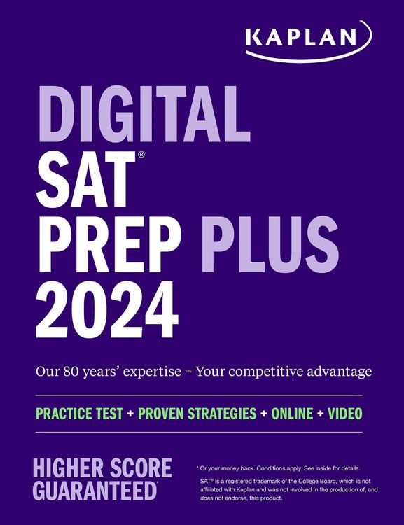 Produktbild: Kaplan Test Prep: Digital SAT Prep Plus 2024: Includes 1 Rea