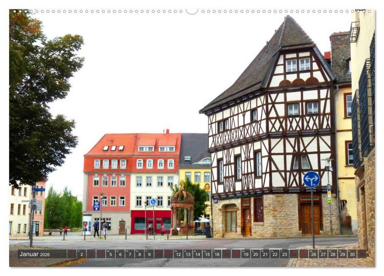 Produktbild: Merseburg - Im historischen Zentrum (hochwertiger Premium Wandkalender 2026 DIN A2 quer), Kunstdruck in Hochglanz