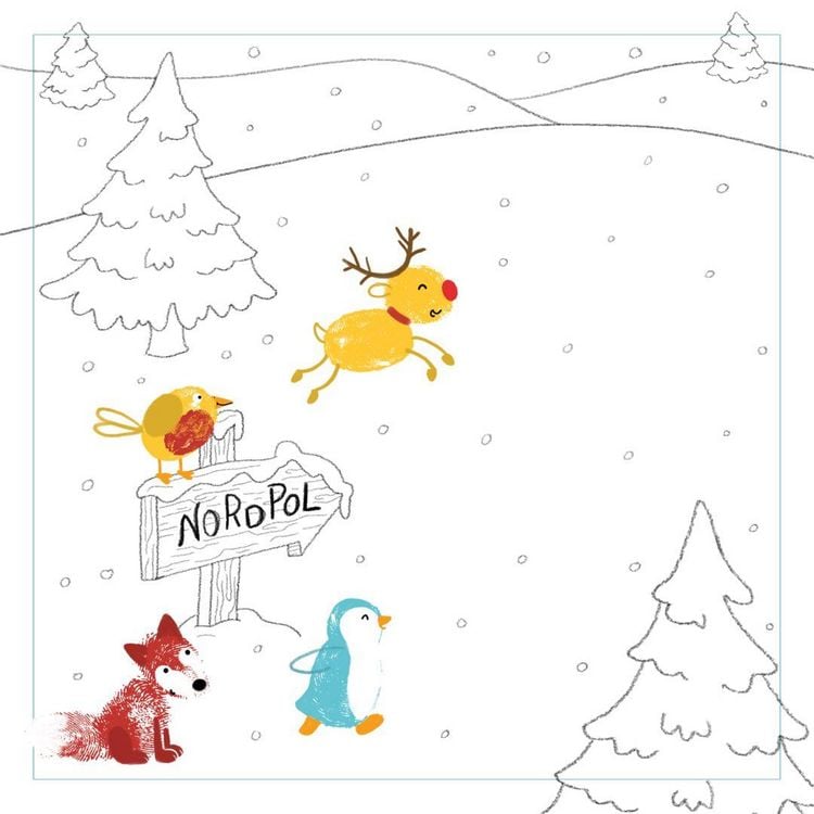 Produktbild: Fingerstempeln. Bastelblock Weihnachten