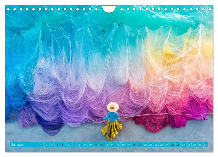 Produktbild: Netzpoesie: Ein Jahr in Farben (Wandkalender 2026 DIN A4 quer), CALVENDO Monatskalender