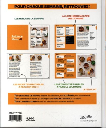 Produktbild: En 2 h, je cuisine pour toute la semaine : 10 semaines de menus