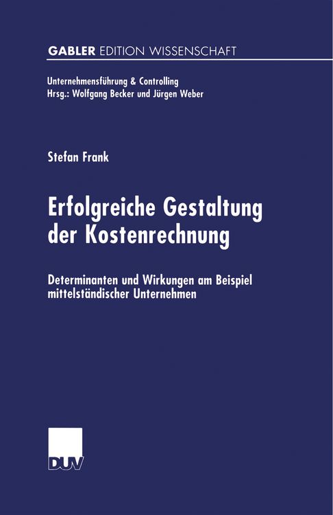 Produktbild: Erfolgreiche Gestaltung der Kostenrechnung