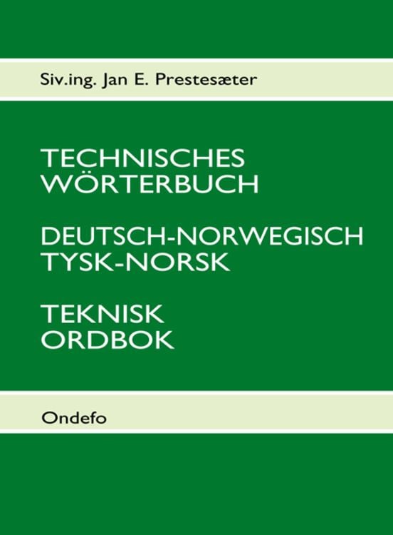 Produktbild: Technisches W&ouml;rterbuch Deutsch-Norwegisch