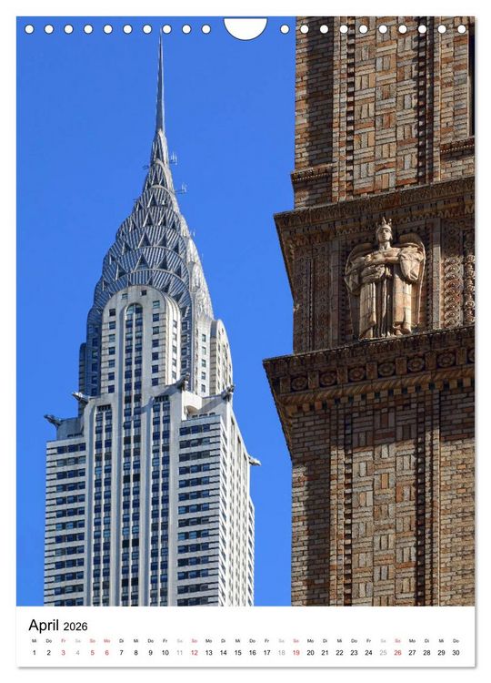 Produktbild: New Yorks architektonische Highlights (Wandkalender 2026 DIN A4 hoch), CALVENDO Monatskalender