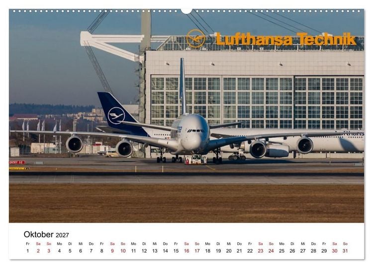 Produktbild: Airbus A380 - K&ouml;nig der L&uuml;fte (hochwertiger Premium Wandkalender 2027 DIN A2 quer), Kunstdruck in Hochglanz