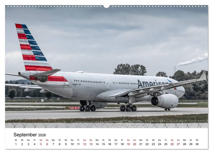 Produktbild: Planespotting am Flughafen M&uuml;nchen (hochwertiger Premium Wandkalender 2026 DIN A2 quer), Kunstdruck in Hochglanz