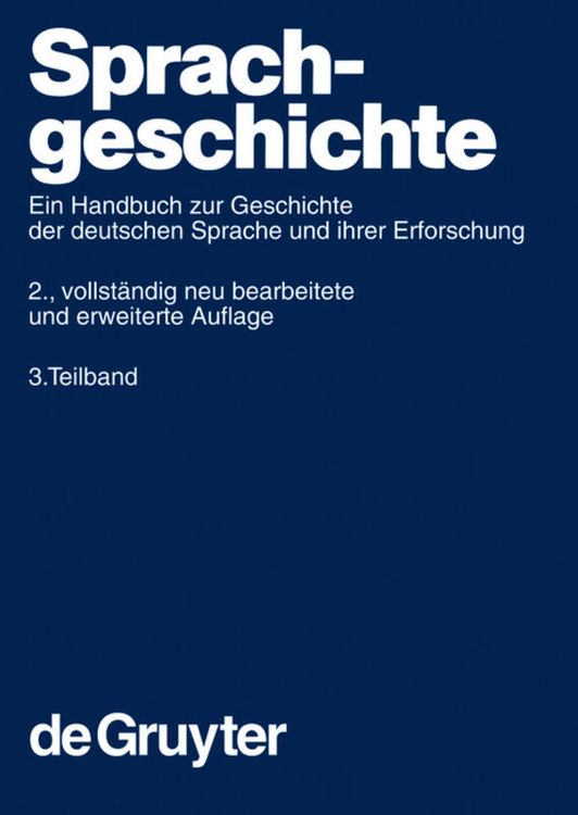 Produktbild: Sprachgeschichte. 3. Teilband