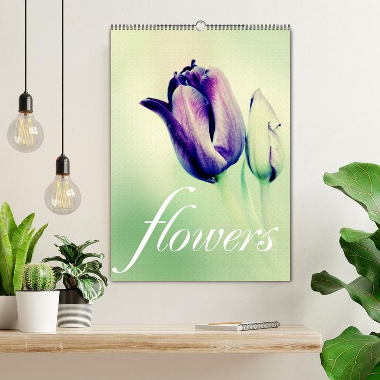 Produktbild: flowers (Wandkalender 2026 DIN A2 hoch), CALVENDO Monatskalender