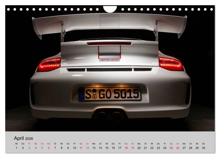 Produktbild: Porsche GT3RS 4,0 (Wandkalender 2026 DIN A4 quer), CALVENDO Monatskalender