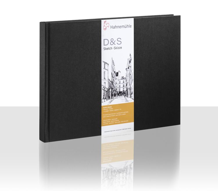 Produktbild: Hahnem&uuml;hle Papier Skizzenbuch D&S, DIN A 6 Querformat, 140 g/m&sup2;