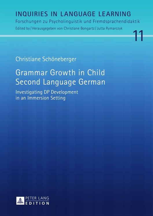 Produktbild: Grammar Growth in Child Second Language German
