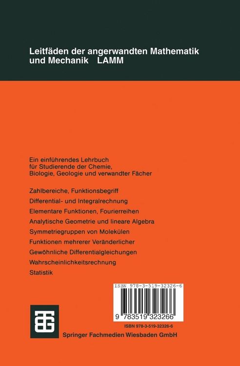 Produktbild: Mathematik f&uuml;r Naturwissenschaftler