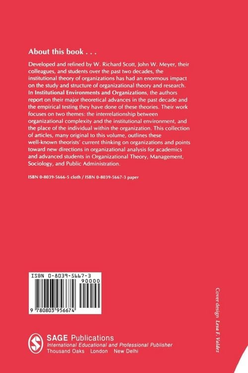 Produktbild: Institutional Environments and Organizations