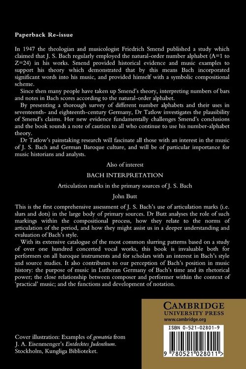 Produktbild: Bach and the Riddle of the Number Alphabet