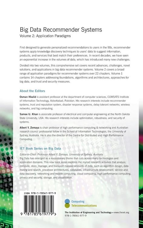 Produktbild: Big Data Recommender Systems