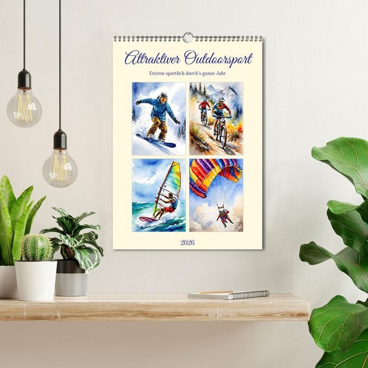 Produktbild: Attraktiver Outdoorsport (Wandkalender 2026 DIN A3 hoch), CALVENDO Monatskalender