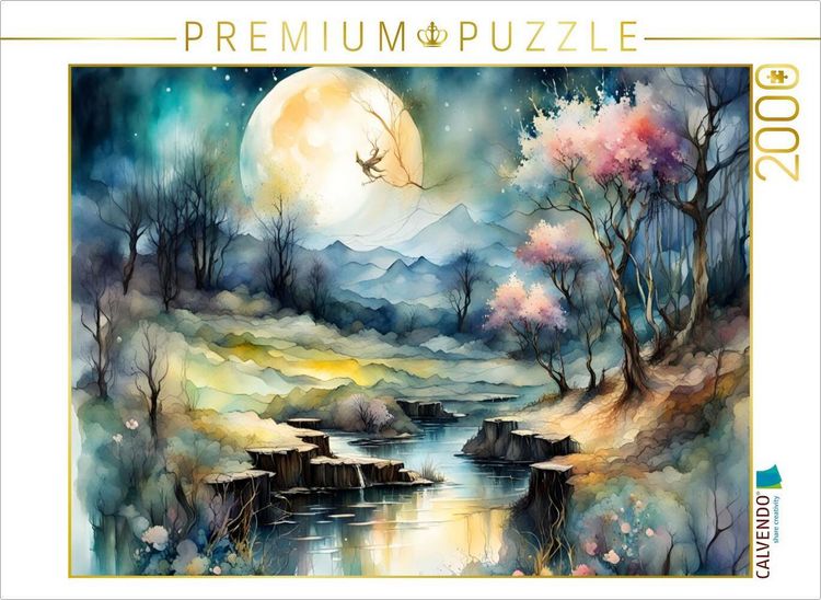 Produktbild: CALVENDO Puzzle Fr&uuml;hling im Mondschein | 2000 Teile Lege-Gr&ouml;&szlig;e 90x67cm Foto-Puzzle f&uuml;r gl&uuml;ckliche Stunden