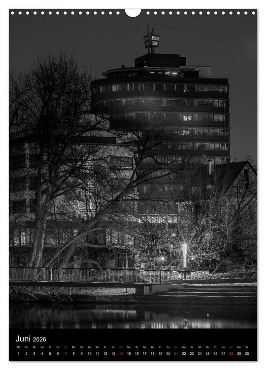 Produktbild: Heilbronn bei Nacht 2 (Wandkalender 2026 DIN A3 hoch), CALVENDO Monatskalender