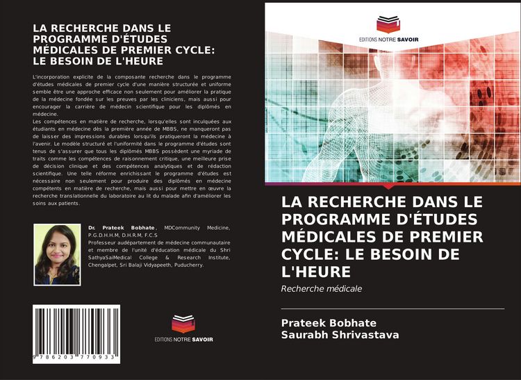 Produktbild: LA RECHERCHE DANS LE PROGRAMME D'&Eacute;TUDES M&Eacute;DICALES DE PREMIER CYCLE: LE BESOIN DE L'HEURE