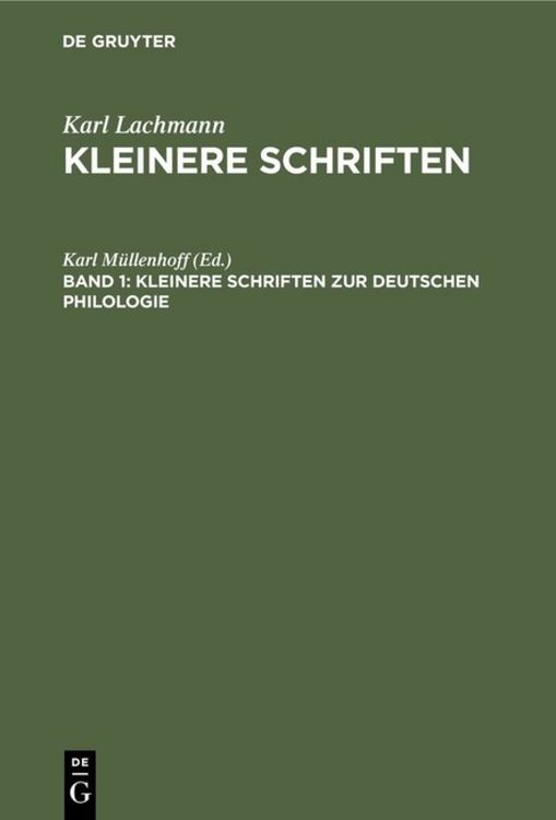 Produktbild: Kleinere Schriften zur deutschen Philologie